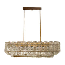 Load image into Gallery viewer, 1960S Doria Ceiling Light with Clear and Textured Glass Oval Tubes, German