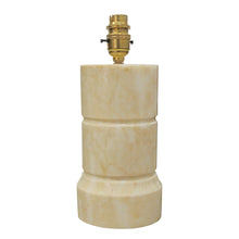 Load image into Gallery viewer, 1960s Pair of Cream Marble Cylinder Table Lamps, Italian