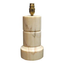 Load image into Gallery viewer, 1960s Pair of Cream Marble Cylinder Table Lamps, Italian