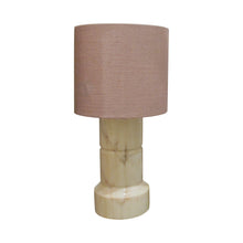 Load image into Gallery viewer, 1960s Pair of Cream Marble Cylinder Table Lamps, Italian