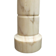 Load image into Gallery viewer, 1960s Pair of Cream Marble Cylinder Table Lamps, Italian