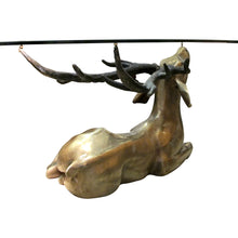 Load image into Gallery viewer, 1970s Belgian Brass Coffee table in the Shape of a Resting Stag