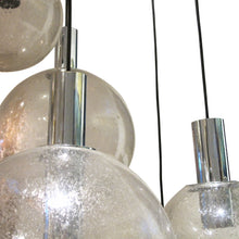 Load image into Gallery viewer, 1960s Five Glass Globes Pendant Ceiling Light by Doria Leuchten, German