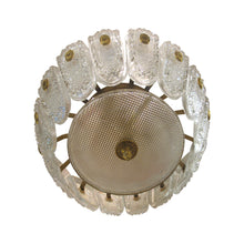 Load image into Gallery viewer, 1960S/70S Large Glass and Brass Pendant Light by Orrefors, Swedish