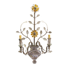 Load image into Gallery viewer, 1970s Pair of Silver Gilt Iron Wall Lights by Banci Firenze, Italy