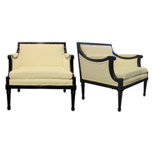 Load image into Gallery viewer, 1960s, Pair of Swedish Gustavian Style Armchairs Newly Upholstered