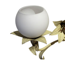 Load image into Gallery viewer, Large pair of French 1950s Toleware Lilies Wall light with Glass Shades