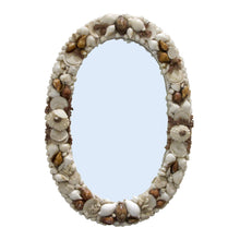 Load image into Gallery viewer, 1960s Italian Oval Wall Mirror Encrusted with Sea Shells and Corals
