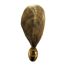 Load image into Gallery viewer, 1970s French Pair of Bronze Gold Gilded Mussell Wall Lights by Maison Jansen