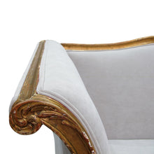Load image into Gallery viewer, Late 19th Century French Large Gilt Frame Sofa Newly Upholstered