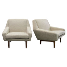 Load image into Gallery viewer, Mid-Century Structural pair of Armchairs Newly Upholstered, Swedish