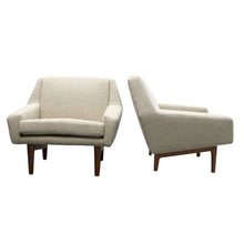 Load image into Gallery viewer, Mid-Century Structural pair of Armchairs Newly Upholstered, Swedish