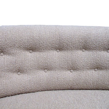 Load image into Gallery viewer, 1940s Danish Large Curved Sofa with Buttoned Backrest Newly Upholstered