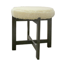 Load image into Gallery viewer, 1960s Pair of Teak Frame Stools Newly Upholstered, Scandinavian