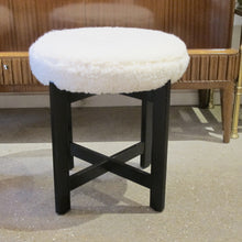 Load image into Gallery viewer, 1960s Pair of Teak Frame Stools Newly Upholstered, Scandinavian