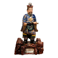 Load image into Gallery viewer, Set of Two Chinese Porcelain Statues with Zodiac Hat Symbols, 1900s