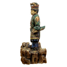 Load image into Gallery viewer, Set of Two Chinese Porcelain Statues with Zodiac Hat Symbols, 1900s