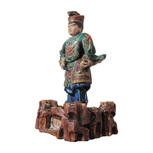 Load image into Gallery viewer, Set of Two Chinese Porcelain Statues with Zodiac Hat Symbols, 1900s
