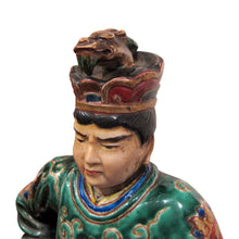 Load image into Gallery viewer, Set of Two Chinese Porcelain Statues with Zodiac Hat Symbols, 1900s