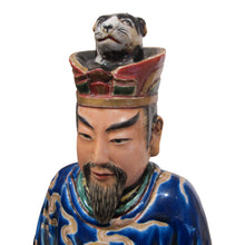 Load image into Gallery viewer, Set of Two Chinese Porcelain Statues with Zodiac Hat Symbols, 1900s