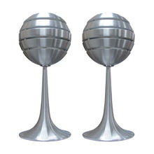 Load image into Gallery viewer, 1990s Pair of Large Aluminium Manhattan Table Lamps, Danish