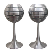 Load image into Gallery viewer, 1990s Pair of Large Aluminium Manhattan Table Lamps, Danish