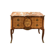 Load image into Gallery viewer, Pair of marquetery cabinets with marble top, Swedish early 20th century