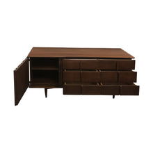 Load image into Gallery viewer, A Brutalist sculptural walnut credenza, mid-century modern, American