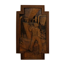 Load image into Gallery viewer, A 1940’s oak cabinet with carvings by E. Hallanvaara, Finnish