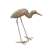 Load image into Gallery viewer, A brass and copper Heron sculpture by Sergio Bustamante