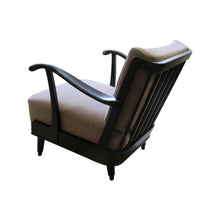 Load image into Gallery viewer, A pair of 1940's Swedish armchairs with ebonised frame