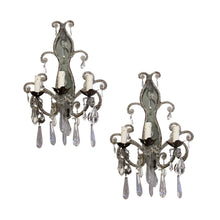 Load image into Gallery viewer, Early 20th century pair of mirrored wall lights, French