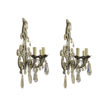 Load image into Gallery viewer, Early 20th century pair of mirrored wall lights, French