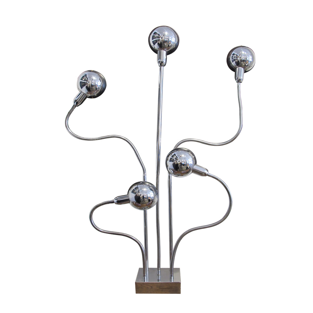 Hydra chrome floor lamp by Pierre Flie 1969
