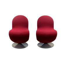 Load image into Gallery viewer, Pair of original 1970's Verner Panton swivel dining chairs