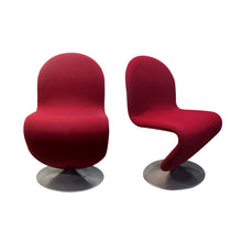 Load image into Gallery viewer, Pair of original 1970's Verner Panton swivel dining chairs