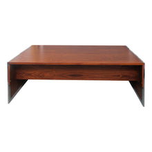 Load image into Gallery viewer, 1970’s Danish large free-standing executive rosewood desk with a chrome frame