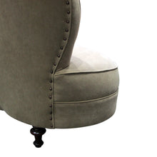 Load image into Gallery viewer, 1940s English two-seater love seat with round back, newly upholstered