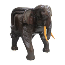 Load image into Gallery viewer, Mid-century pair of Balinese hand carved hardwood elephant chairs