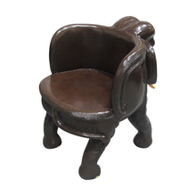 Load image into Gallery viewer, Mid-century pair of Balinese hand carved hardwood elephant chairs