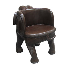 Load image into Gallery viewer, Mid-century pair of Balinese hand carved hardwood elephant chairs