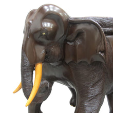 Load image into Gallery viewer, Mid-century pair of Balinese hand carved hardwood elephant chairs