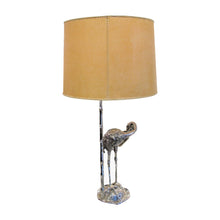 Load image into Gallery viewer, 1960s Spanish silver-plated pair of bronze heron table lamps by Valenti