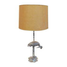 Load image into Gallery viewer, 1960s Spanish silver-plated pair of bronze heron table lamps by Valenti