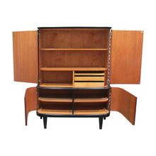 Load image into Gallery viewer, 1940s Danish ebonised tall cabinet in the style of designer Alex Larsson