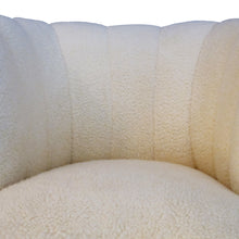 Load image into Gallery viewer, Swedish, 1930s art deco single club armchair newly upholstered in lambskin fabric