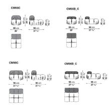 Load image into Gallery viewer, Pair of 1970s Mario Bellini Camaleonda Modular Chairs & Ottoman