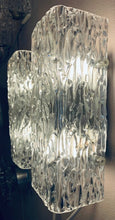 Load image into Gallery viewer, Pair of Small 1960s Kalmar Waved Glass Wall Lights
