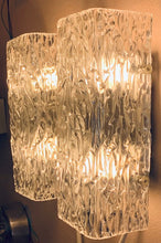 Load image into Gallery viewer, Pair of Small 1960s Kalmar Waved Glass Wall Lights