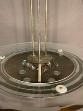 Load image into Gallery viewer, 1950s Art Deco Chrome & Glass Saturn Ring Chandelier
